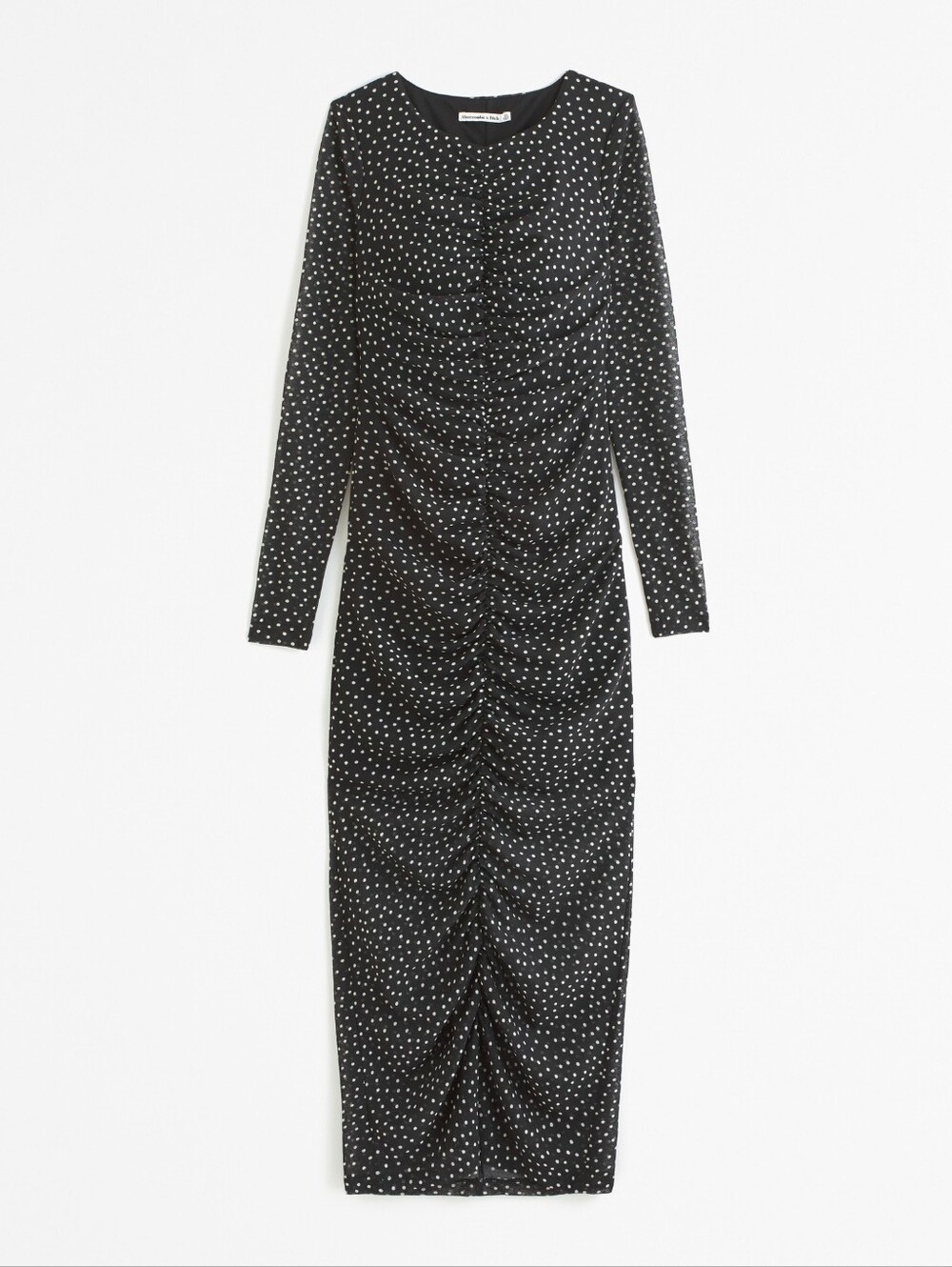 Abercrombie & FitchLong-Sleeve Mesh Midi Dress